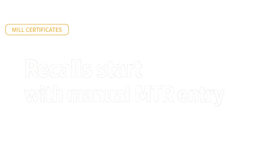 AI for Mill Test Report Traceability
