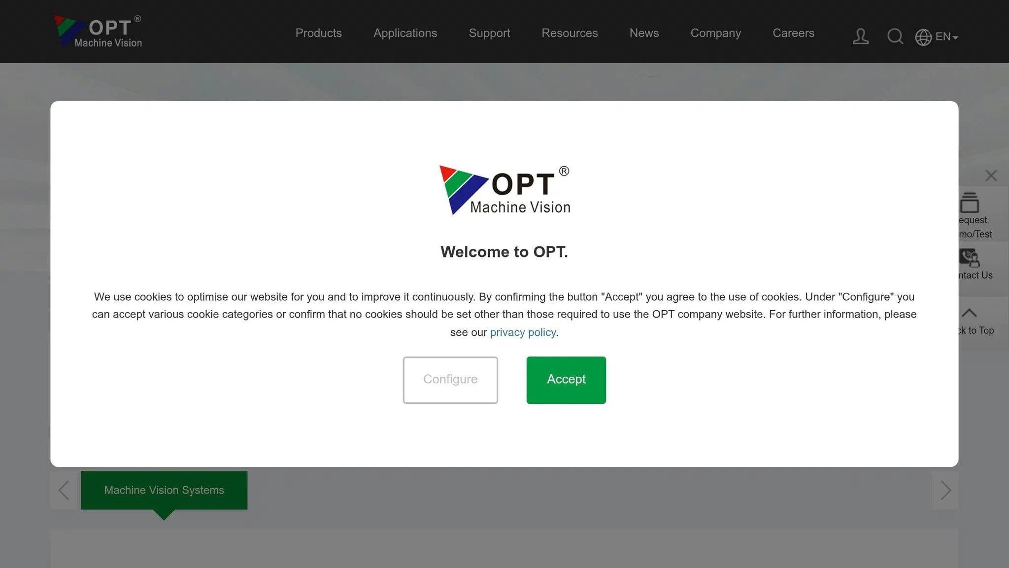 OPT machine vision