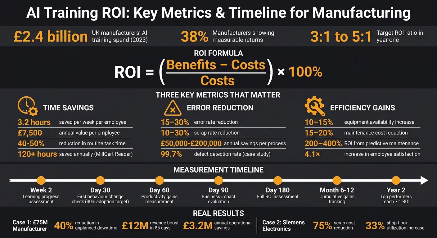 AI Training ROI Metrics and Timeline for Manufacturing