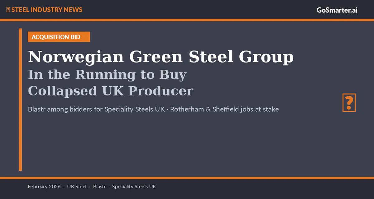 Norwegian Green Steel Group In the Running to Buy Collapsed UK Producer