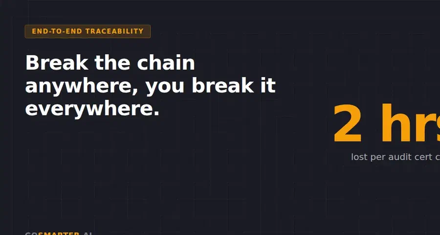 Why End-to-End Traceability Is an Operations Advantage, Not a Quality Box-Tick