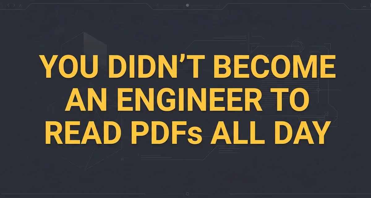 You Didn’t Become an Engineer to Read PDFs All Day