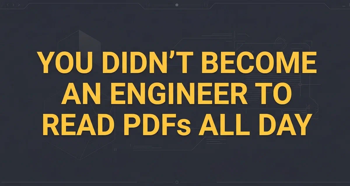 You Didn’t Become an Engineer to Read PDFs All Day