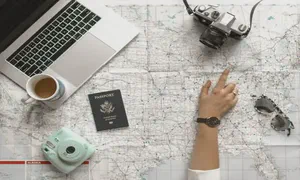 Person planning a trip