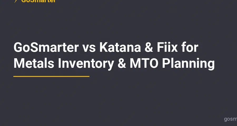 GoSmarter vs Katana and Fiix for Metals Inventory and MTO Planning