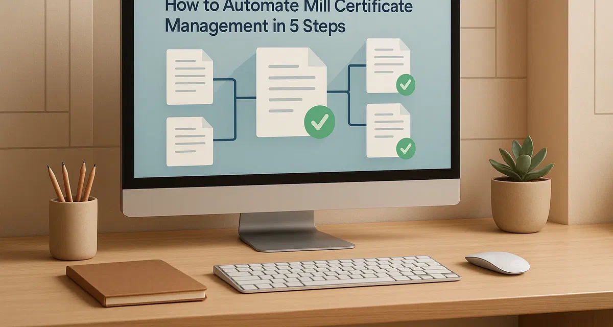 How to Automate Mill Certificate Management in 5 Steps