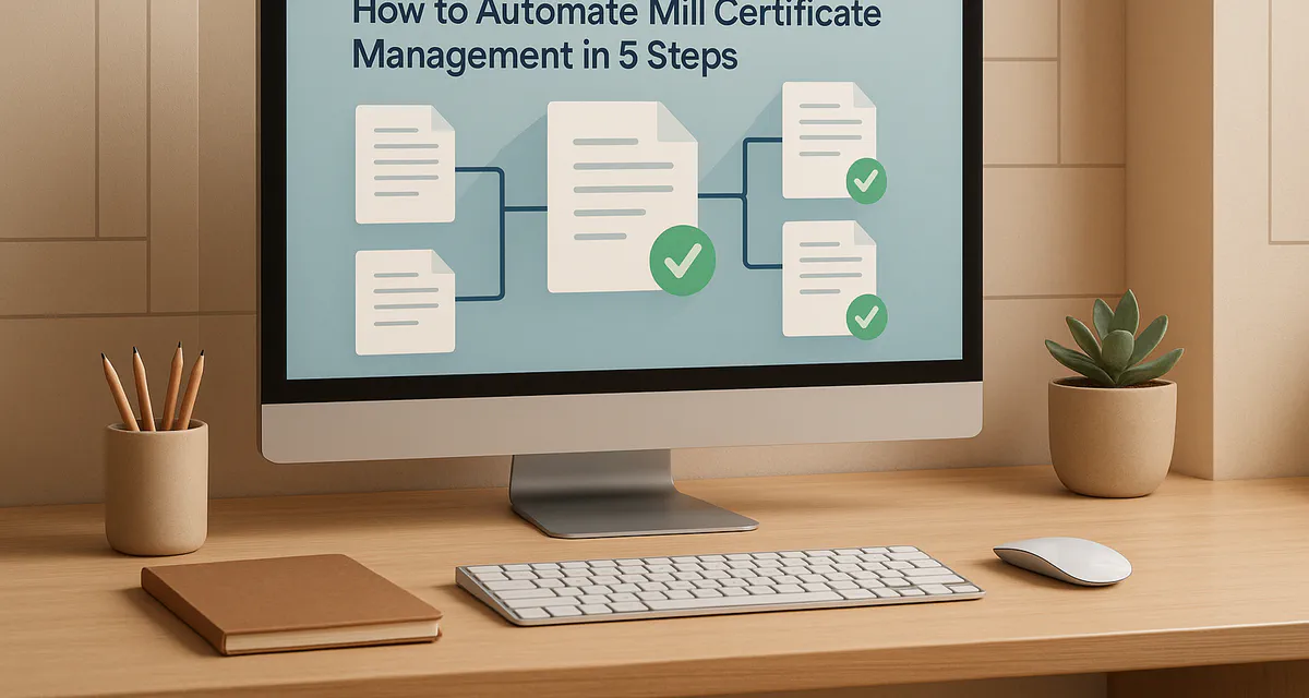 How to Automate Mill Certificate Management in 5 Steps