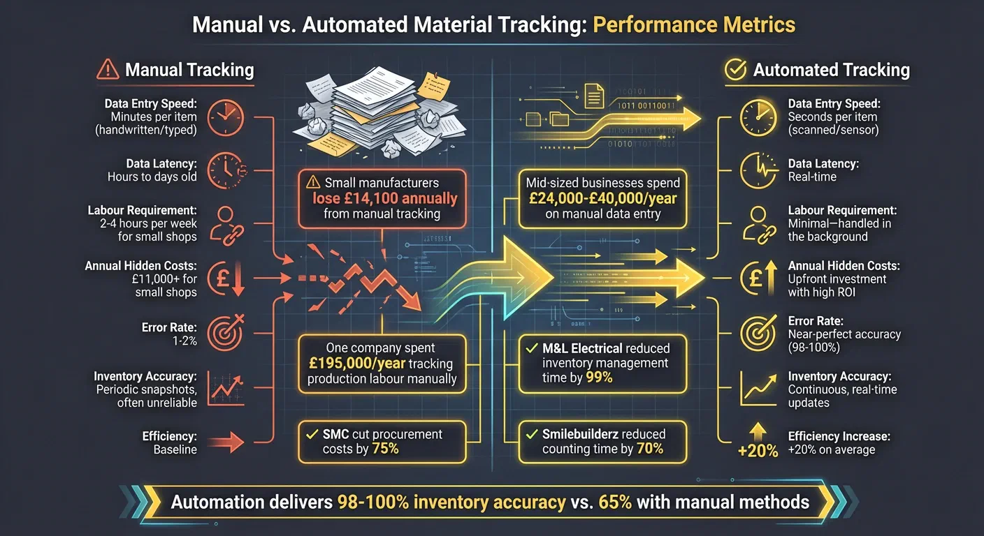 Manual vs Automated Material Tracking: Cost and Performance Comparison