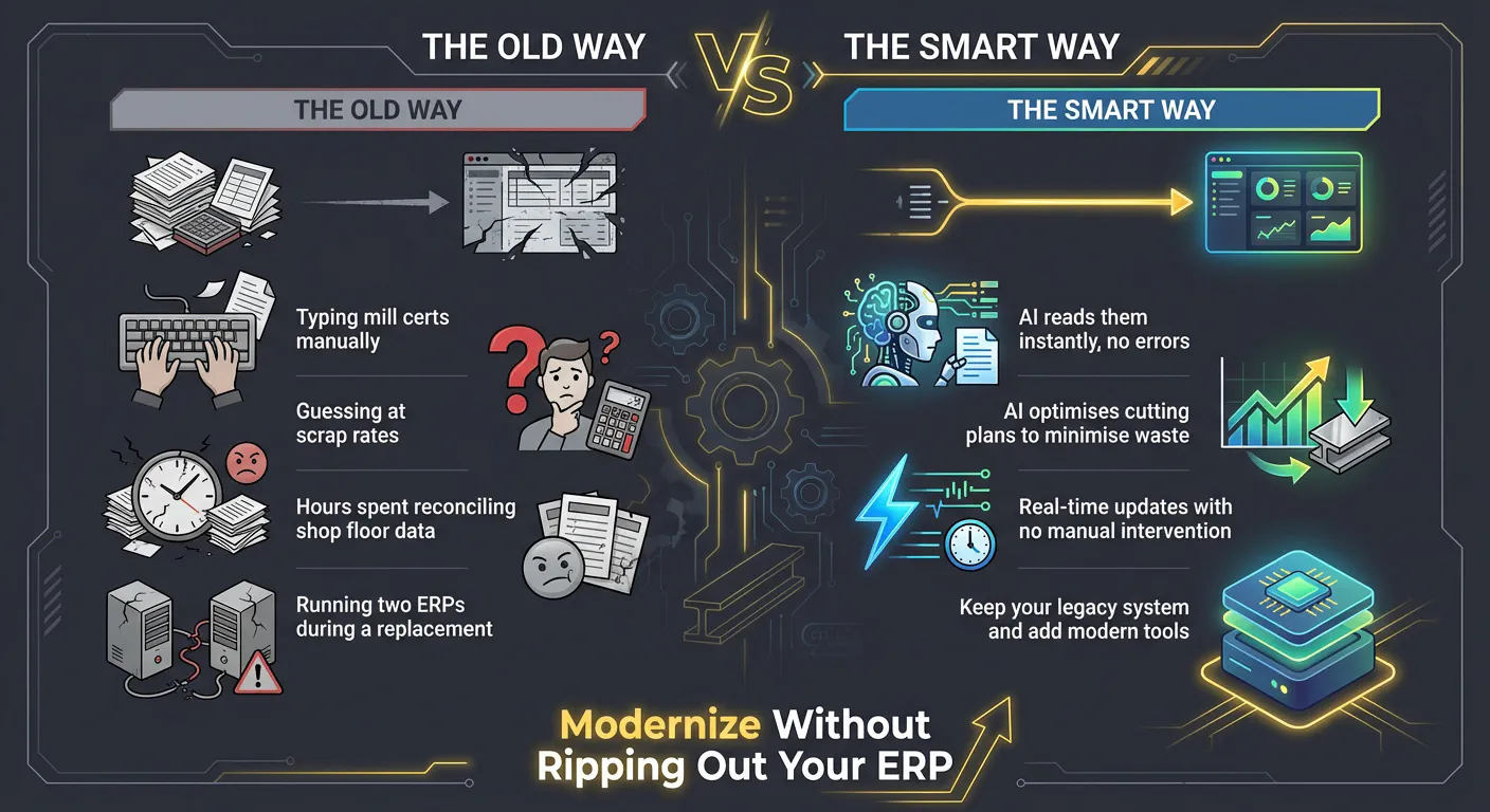Legacy ERP Modernization: Old Way vs Smart Way Comparison