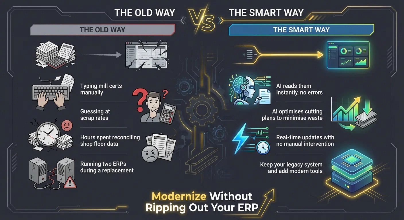 Legacy ERP Modernisation: Old Way vs Smart Way Comparison