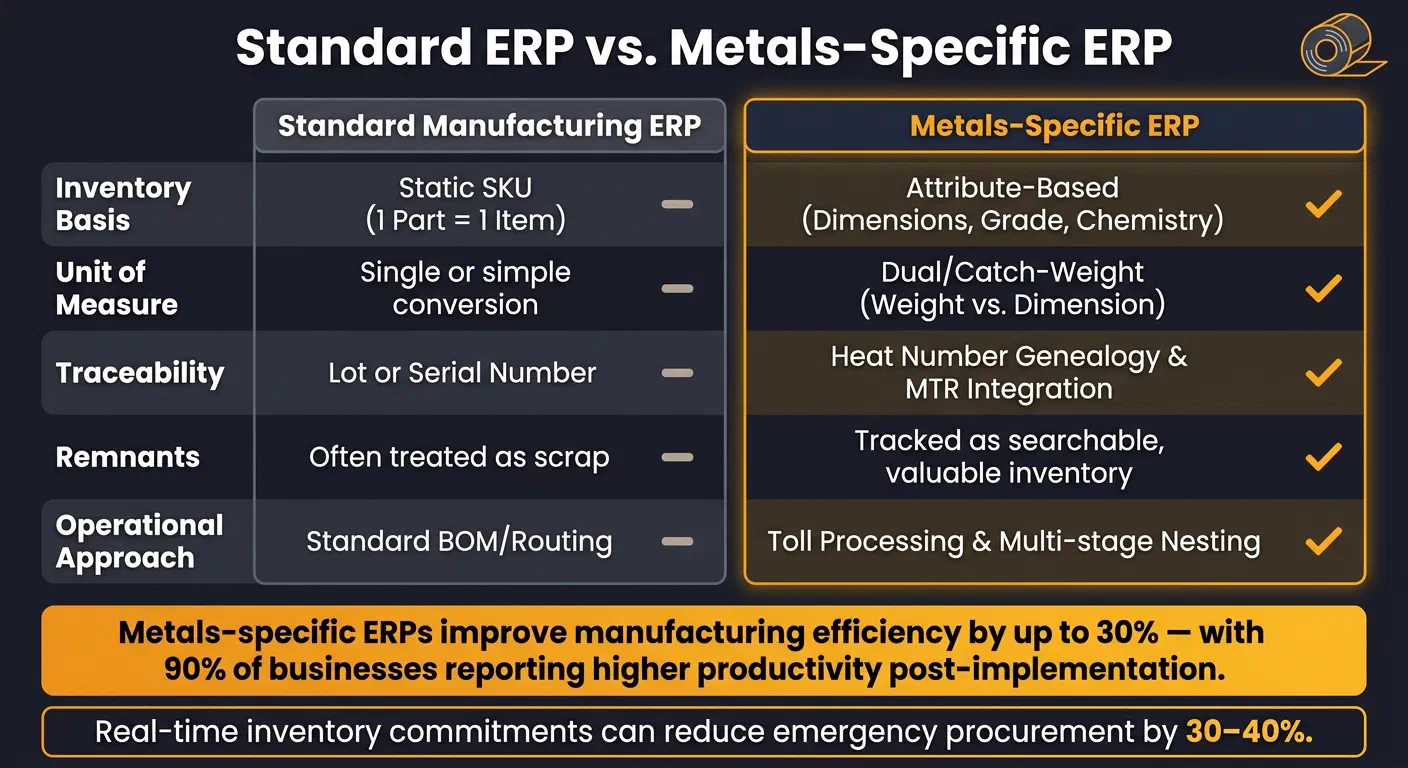 Standard ERP vs. Metals-Specific ERP: Key Differences