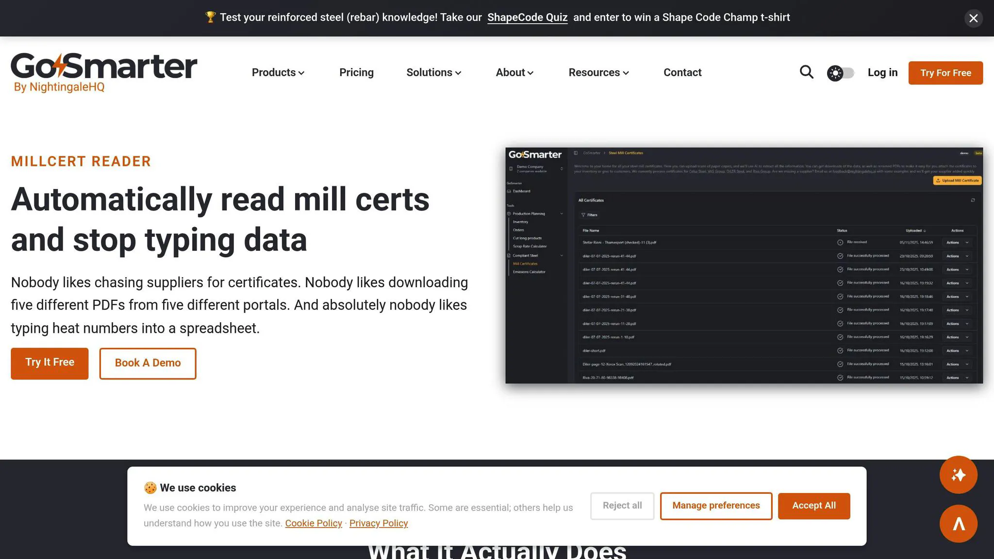 MillCert Reader