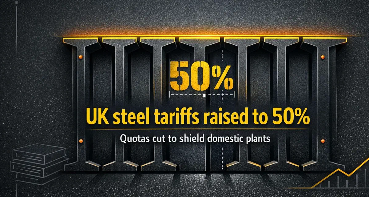 UK doubles steel tariffs to 50% — what manufacturers must do before July