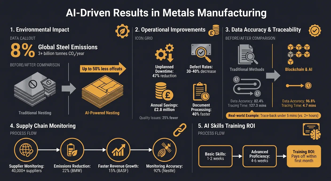 AI Impact on Metals Manufacturing: Key Performance Metrics and Cost Savings