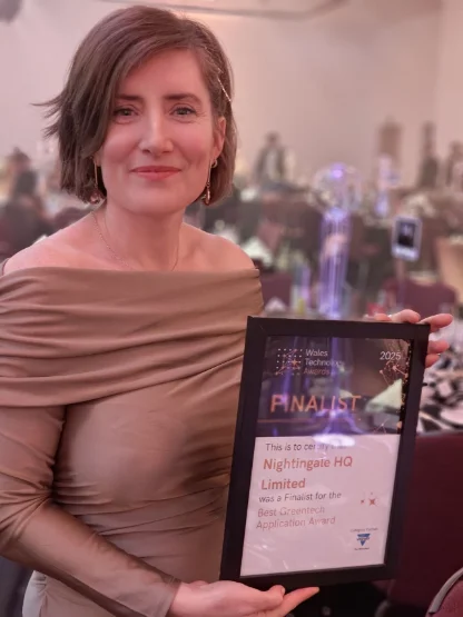 Ruth Kearney CEO Nightingale HQ, Best Greentech award for NHQ