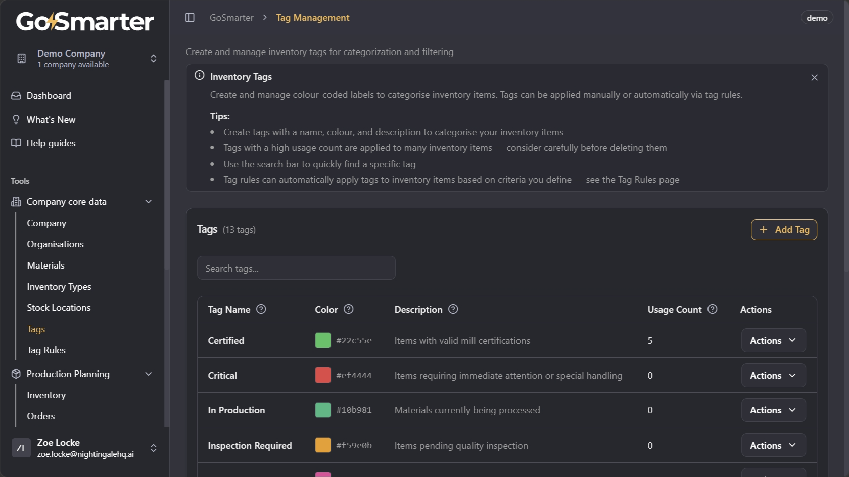 Detailed tutorial pane explaining how to use a GoSmarter tool