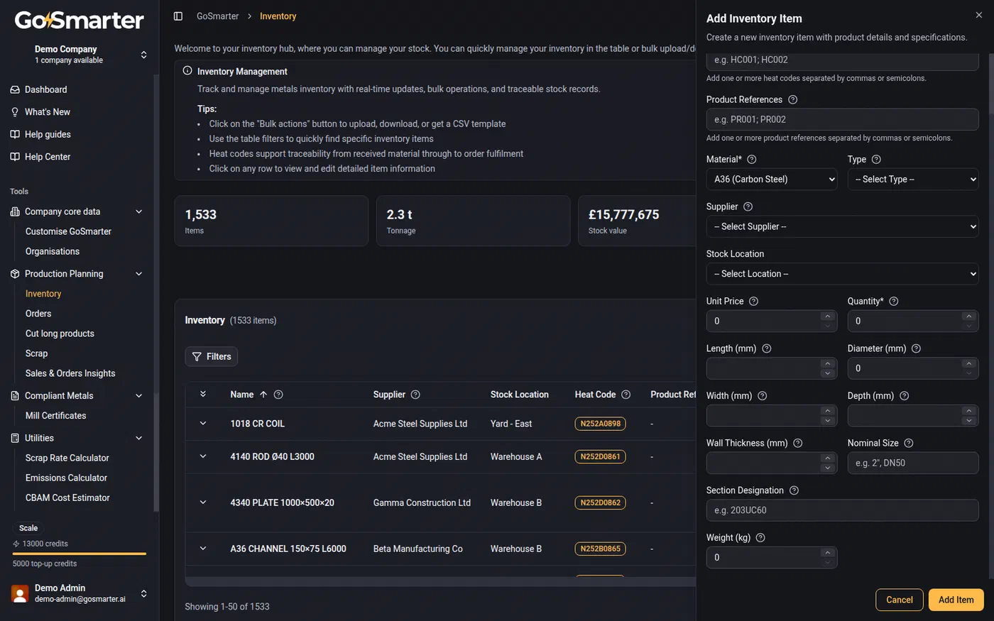 Scrolled view of the New Item form showing additional attribute options
