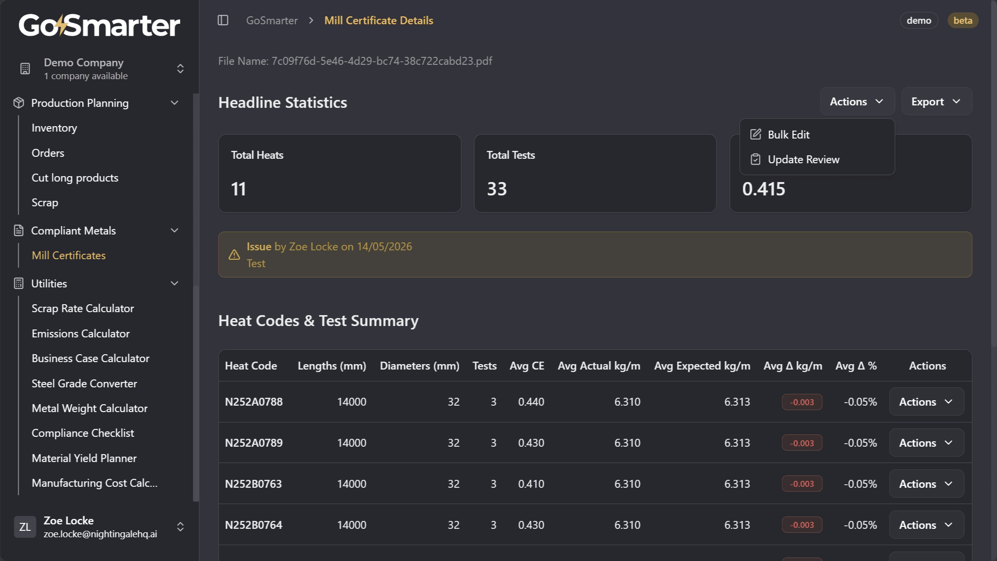 Issue state shown with Bulk Edit available again