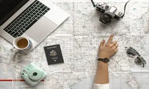 Person planning a trip