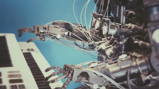 Robot playing the piano