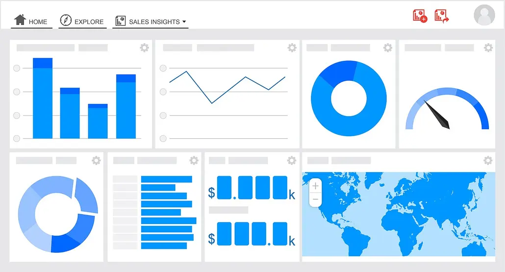 Sales Insights Dashboard with graphs and maps