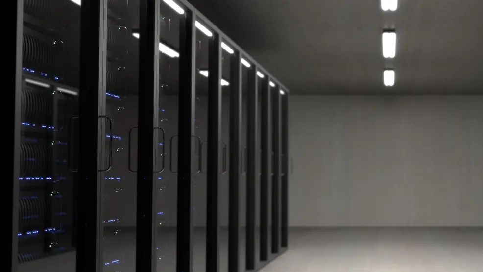 Server rack cabinets in a data center