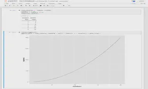 A jupyter notebook running an R kernel