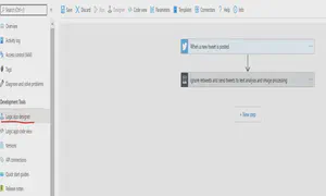 Logic App Designer screenshot for SocialListening-listenToTwitter