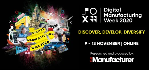 Digital Manufacturing Week 2020 promotional banner with the event dates and The Manufacturer branding.