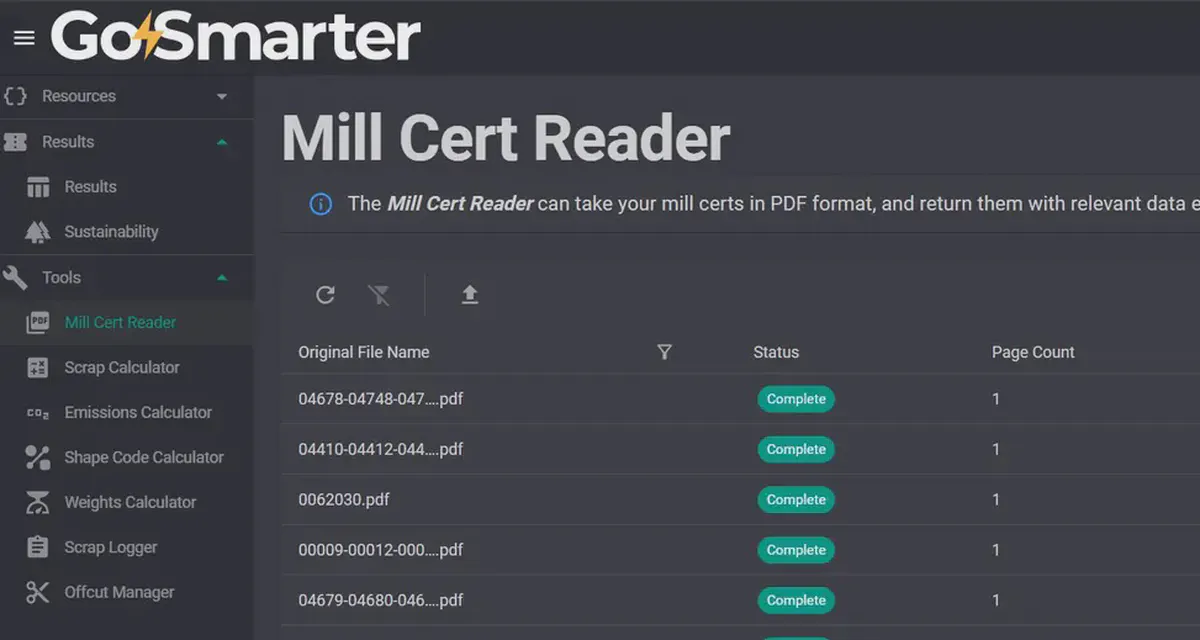 Steel MillCert Reader launched
