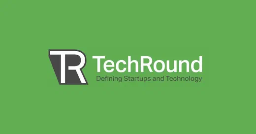 TechRound logo, "Defining Startups and Technology", on a green background