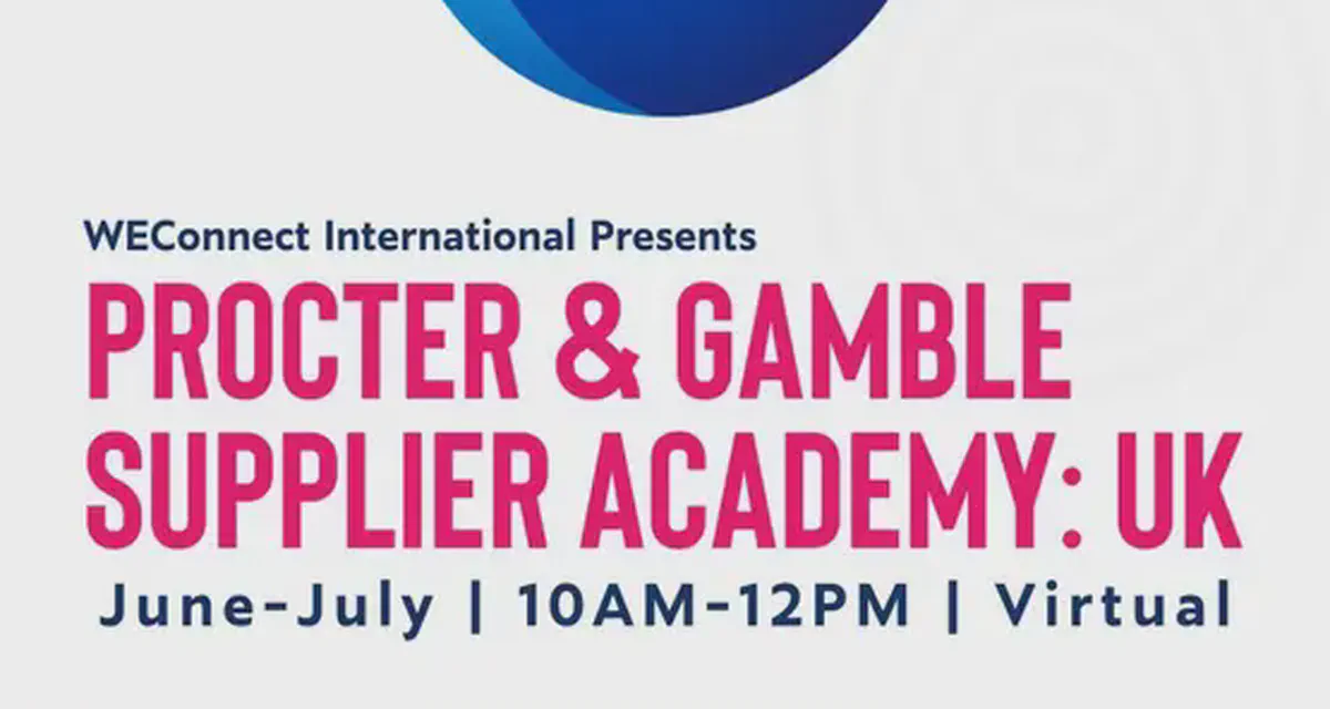 Selected for Procter & Gamble Supplier Academy 2021