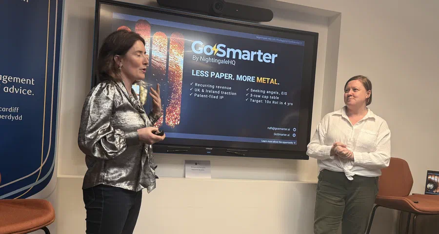 Less Paper. More Metal. GoSmarter Pitches to Women Angels of Wales